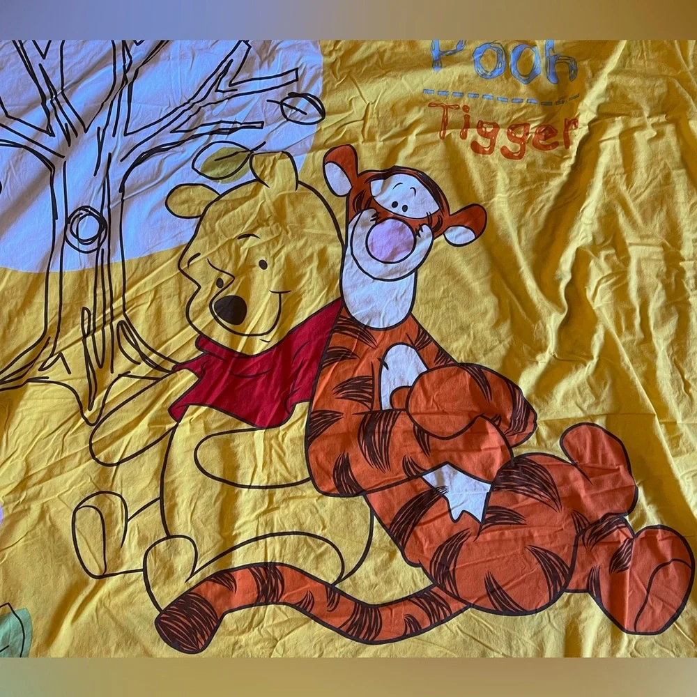 DISNEY Winnie The Pooh / Tigger Duvet Quilt Cover Racing Theme “Go!” Double Bed